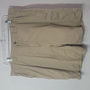 EXOFICCIO cargo khaki ripstop shorts mens 38